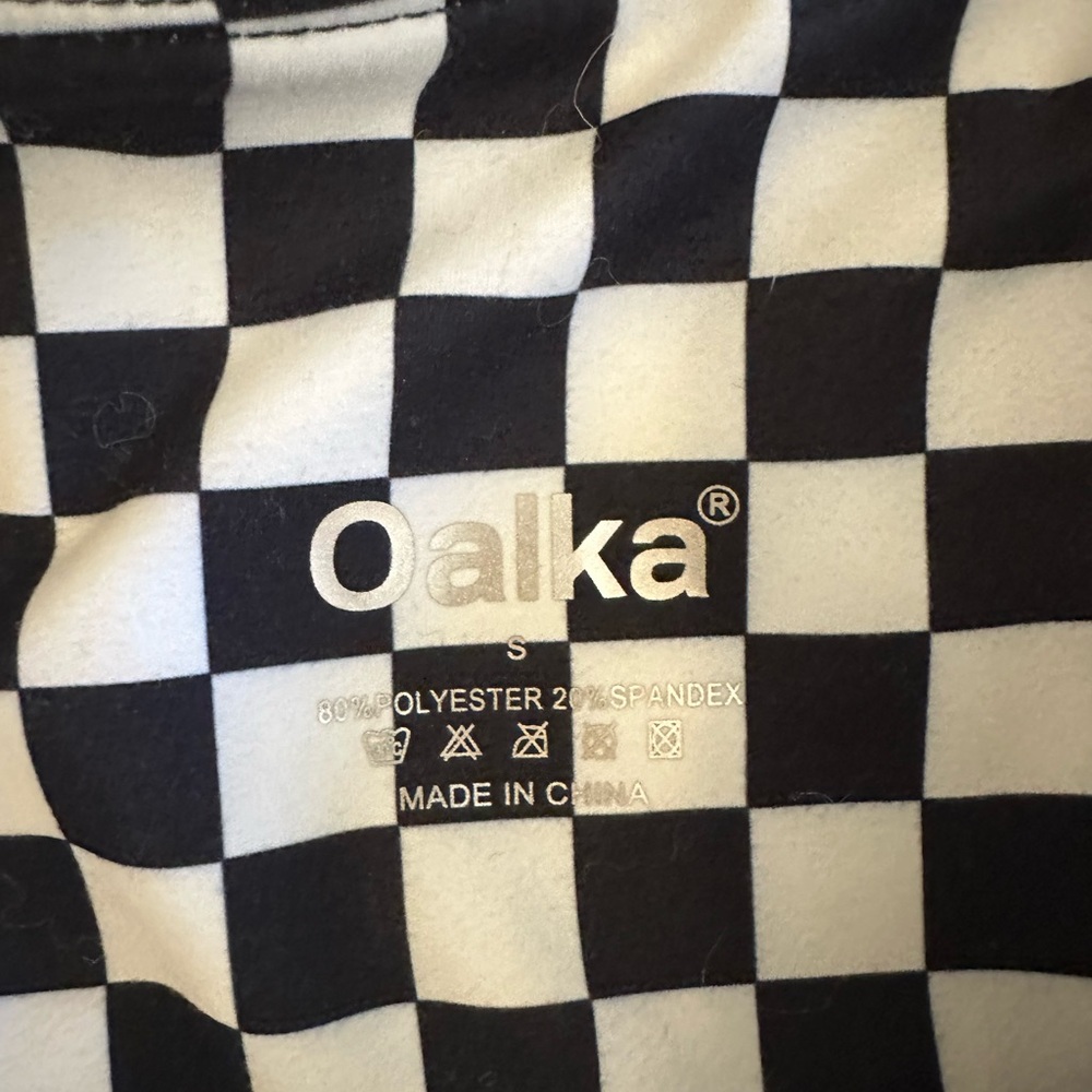 Checkered Black and White Leggings - Picture 3 of 3